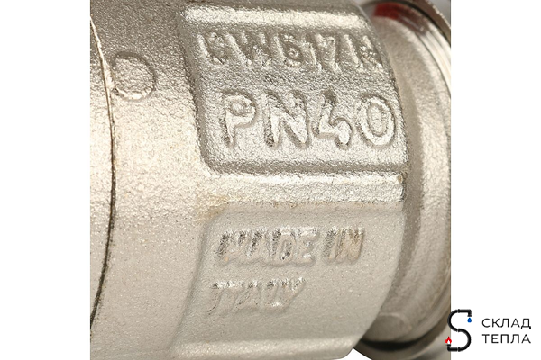 Кран шаровой полнопроходной ITAP IDEAL 098 - 3/4" (ВР/НГ, PN40, Tmax 150°С, ручка-бабочка красная). Вид 13.