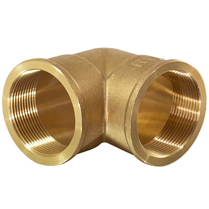 Отвод 90° латунный резьбовой равнопроходный TIM (ВР/ВР) - 2' (1шт)