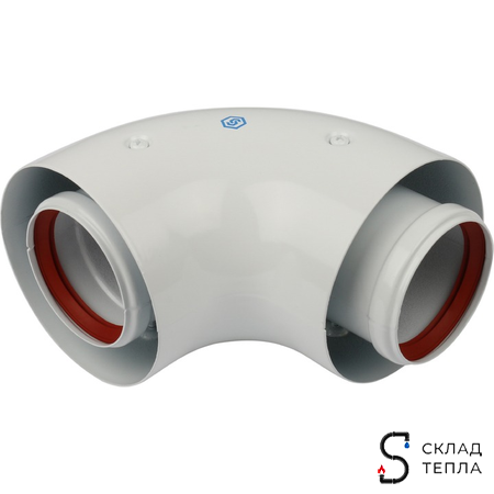 Комплект прохода через стену для коаксиального дымохода STOUT D60/100 мм (для котлов Baxi/Viessmann). Вид 6.