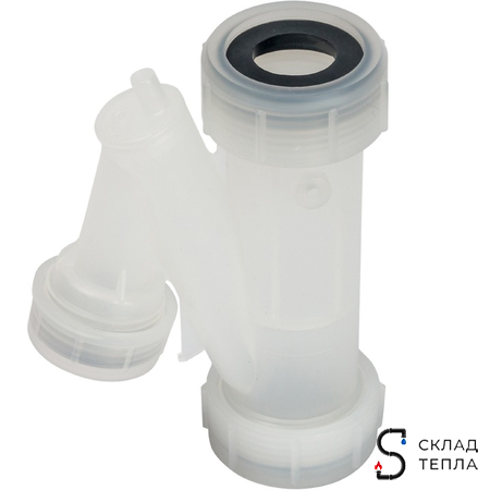 Сифон для отвода конденсата в канализацию для коаксиального дымохода STOUT D60/100 мм (комплект). Вид 4.