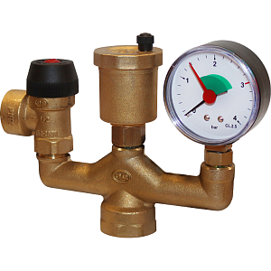 Группа безопасности котла STOUT - 1' (до 50 кВт, 3 бар, OR)