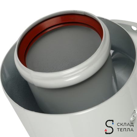 Комплект прохода через стену для коаксиального дымохода STOUT D60/100 мм (для котлов Protherm Ягуар). Вид 10.