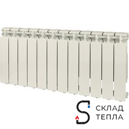 Радиатор алюминиевый STOUT Bravo 350 - 12 секций. Вид 1.