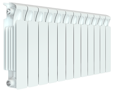 Радиатор биметаллический Rifar Monolit 350 - 12 секций (подключение боковое 3/4')
