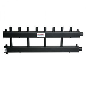 Коллектор котельной разводки Designsteel ДУБЛЕР (2395 мм) - ВР 1'1/2 на 9 контуров НР 1'