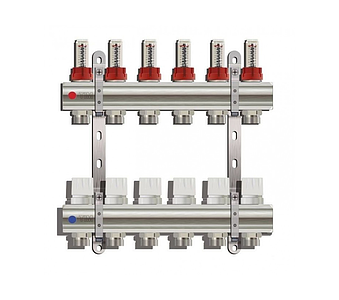 Коллекторные группы с расходомером (УПРОЩЕННЫЙ), 6 выходов