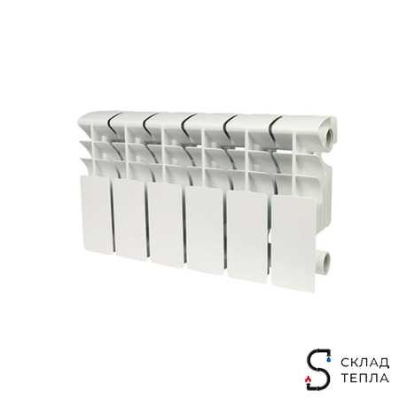Радиатор алюминиевый ROMMER Plus 200 - 6 секций. Вид 1.