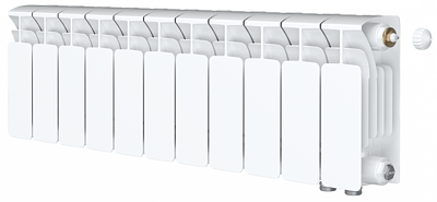 Радиатор биметаллический Rifar Base Ventil 200 - 11 секций (подключение нижнее справа)