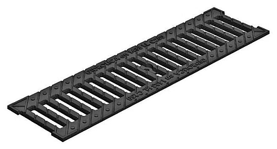 Решетка щелевая чугунная для лотка  DN100 Gidrolica 500х136 мм