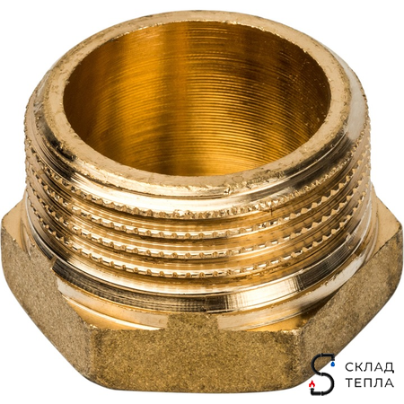 Заглушка латунная с наружной резьбой STOUT - 1/4". Вид 2.