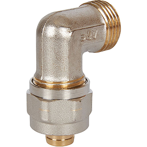 Переход на наружную резьбу угловой STOUT - 16 x 1/2' (винтовой, для металлопластиковых труб)