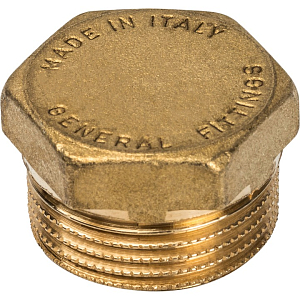 Заглушка латунная с наружной резьбой STOUT - 1/2' (10шт)