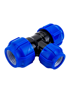 Тройник переходной Valfex - 32х25х32 (винтовой, для труб ПНД)