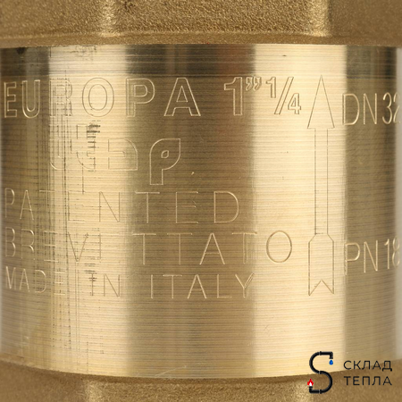 Клапан обратный STOUT - 1 1/4" (ВР/ВР, затвор металлический). Вид 8.