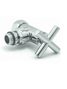 Вентиль угловой крестовой TIM 1' х 3/4' (НГ/НР) для полотенцесушителя (пара)