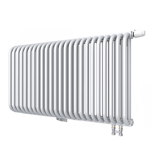 Радиатор 2 трубчатый Rommer Ventil 500 - 24 секции (нижнее подключение, цвет белый RAL9016)