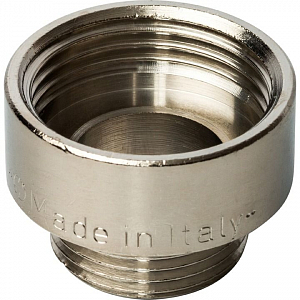 Переходник латунный с внутренней резьбой на наружную STOUT - 1/2' x 3/8' (никелированный)