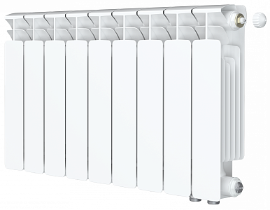 Радиатор биметаллический Rifar Base Ventil 350 - 9 секций (подключение нижнее справа) Радиатор биметаллический Rifar Base Ventil 350 - 9 секций (подключение нижнее справа)