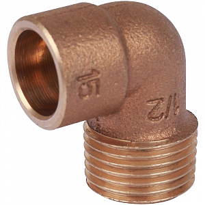 Переход на наружную резьбу угловой Sanha 15х1/2'  для медных труб под пайку 4092g