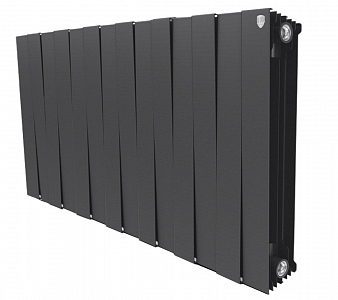 Радиатор биметаллический Royal Thermo PianoForte 500 Noir Sable (Чёрный) - 14 секций Радиатор биметаллический Royal Thermo PianoForte 500 Noir Sable (Чёрный) - 14 секций