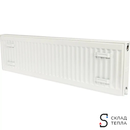 Радиатор стальной KERMI FKO 12 - высота 300 мм, длина 800 мм с боковым подключением. Вид 3.