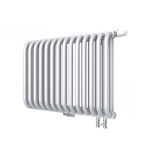 Радиатор 2 трубчатый Rommer Ventil 500 - 14 секций (нижнее подключение, цвет белый RAL9016)