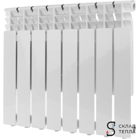 Радиатор алюминиевый Smart 500 - 9 секции. Вид 1.