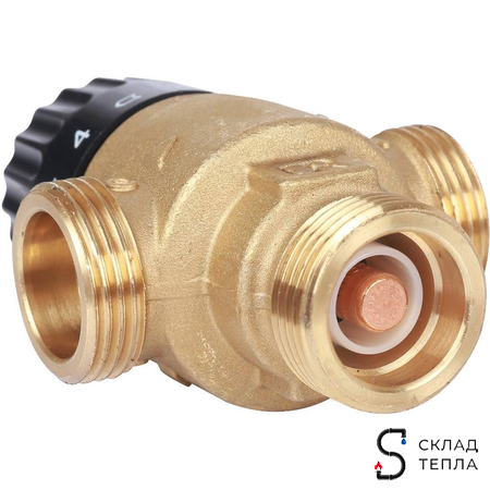 Термостатический смесительный клапан STOUT 3/4" (30°-65°C, KVs 1,8 м³, центральное смешиванивание). Вид 6.