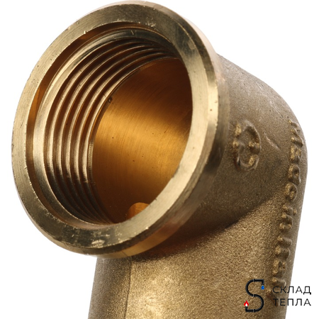 Отвод 90° латунный резьбовой равнопроходный STOUT (НР/ВР) - 1/2". Вид 8.