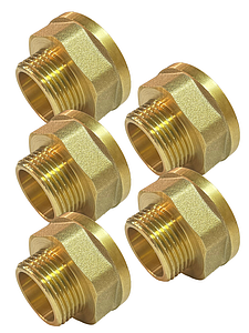 Переходник латунный с внутренней резьбой на наружную TIM - 3/4' x 1/2' (5шт.)