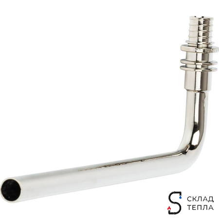 Подключение к радиатору Г-образное STOUT - 20 (для труб из сшитого полиэтилена, длина 250 мм). Вид 4.