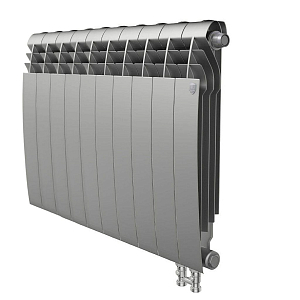 Радиатор биметаллический Royal Thermo BiLiner 500 V Silver Satin (Н) (Серый) - 10 секций Радиатор биметаллический Royal Thermo BiLiner 500 V Silver Satin (Н) (Серый) - 10 секций