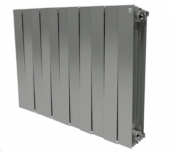 Радиатор биметаллический Royal Thermo PianoForte 500 Silver Satin (Серый) - 11 секций Радиатор биметаллический Royal Thermo PianoForte 500 Silver Satin (Серый) - 11 секций