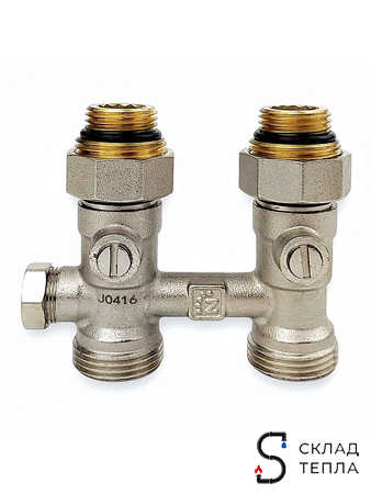 Узел нижнего подключения прямой Zeissler 3/4" х 1/2" (для однотрубных систем). Вид 2.