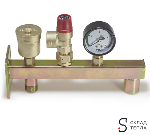 Группа безопасности котла с креплением TIM - 3/4" (до 50 кВт, 3 бар). Вид 3.