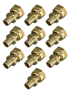 Переход на накидную гайку TIM - 16 x 1/2' (для труб из сшитого полиэтилена, комплект 10шт)