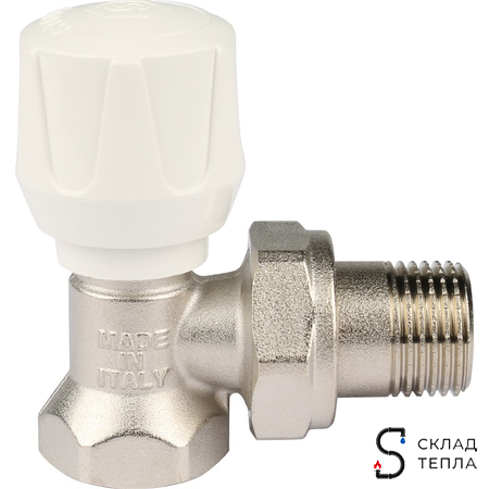 Клапан ручной терморегулирующий угловой STOUT - 1/2". Вид 3.