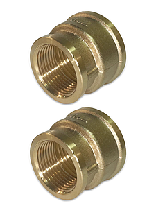Муфта латунная резьбовая переходная TIM - 1 1/4' x 1/2' (2шт.)