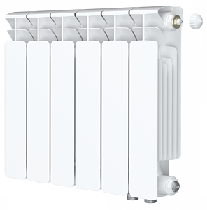 Радиатор биметаллический Rifar Base Ventil 350 - 6 секций (подключение нижнее справа)