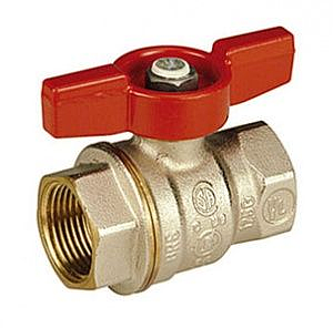 Кран шаровой полнопроходной Giacomini R911 - 1' (ВР/ВР, PN35, Tmax 185°С, ручка-бабочка красная)