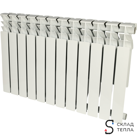 Радиатор алюминиевый ROMMER Plus 500 - 14 секций. Вид 1.