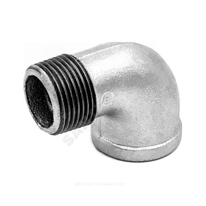 Угольник проходной чугун оц Ду 25 (1') ВР/НР Fittex PLUS (4шт)