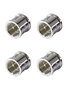 Муфта латунная резьбовая TIM - 3/4' (хромированная, 4шт)