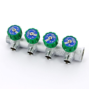 Коллектор FAR MULTIFAR 3824 - 3/4'(НР/ВР) на 4 контура 1/2'(EK)
