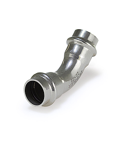 Отвод двухраструбный 45° Zeissler 22 из нержавеющей стали