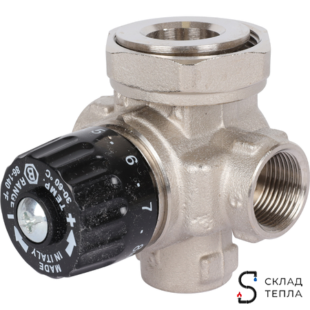 Насосно-смесительный узел STOUT - 1" (с термостатическим клапаном 30-60°C и насосом UPSO 25-65). Вид 7.