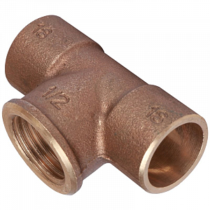 Тройник комбинированный с внутренней резьбой Sanha 4130g - 18 x 1/2'