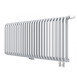 Радиатор 2 трубчатый Rommer Ventil 500 - 26 секций (нижнее подключение, цвет белый RAL9016)