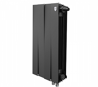 Радиатор биметаллический Royal Thermo PianoForte 500 Noir Sable (Н) (Чёрный) - 4 секций Радиатор биметаллический Royal Thermo PianoForte 500 Noir Sable (Н) (Чёрный) - 4 секций