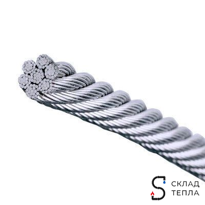 Трос нержавеющий 3 мм ACR 7Х7 (УСИЛИЕ РАЗРЫВА 524КГ) 60м. Вид 4.